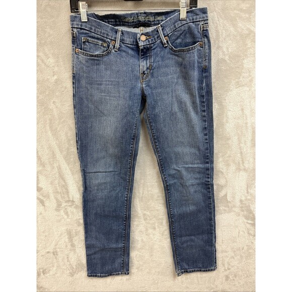 Levi’s The Original Jeans Juniors 9 424 Straight Leg Medium Wash Low Rise Y2K - Picture 1 of 8